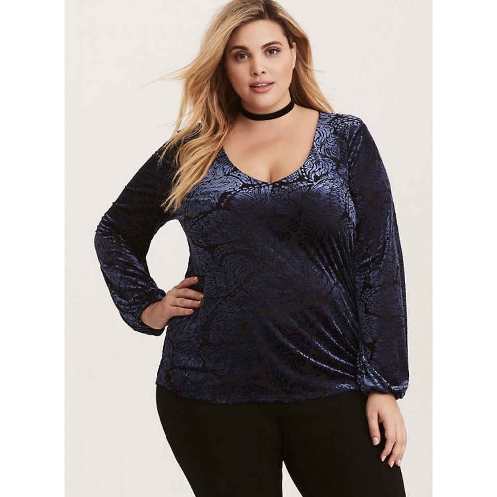 Velvet Swirls Long Sleeve Top